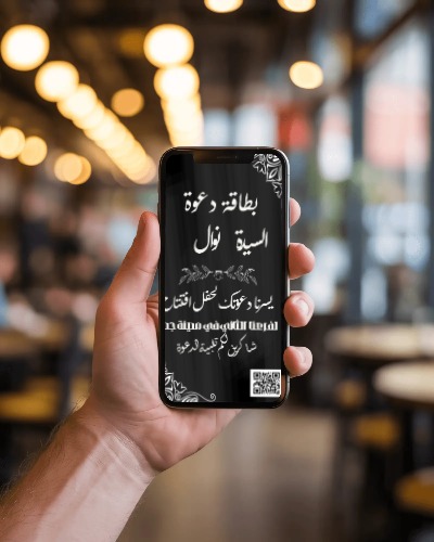 بطاقه دعوة لحضور حفل افتتاح مصممة بالفوتشوب psd 
